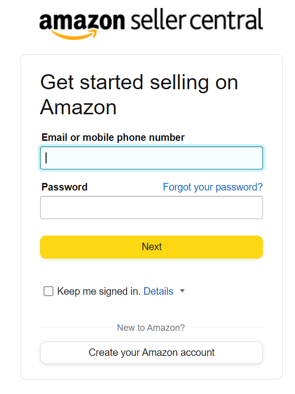 Image showing the process of creating an amazon seller account